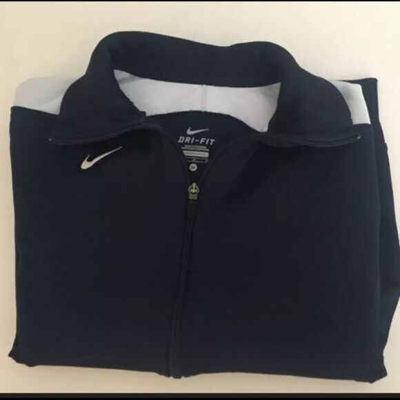 Nike Dri-Fit Navy Blue Track Jacket - Women's Medium - Picture 9 of 12